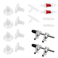 2-Way Aquarium Air Flow Control Lever Valve Distributor Accessories Set with Check Valve, T & Straight Connector and Suction Cups