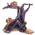 Hermit Crab Climbing Toys Aquarium Decorations Artificial Tree Trunk Ornaments Betta Fish Hideout Caves Reptile Habitat Decor Accessories for Leopards Geckos Lizards