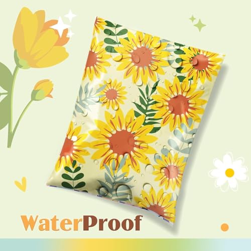 Metronic Poly Mailers 10x13 Inch 1200Pcs, Shipping Bags for Clothes,Self Adhesive Shipping Envelopes for Small Business,Waterproof Mailers Poly Bags for Shipping,Packaging Mailing Bags Sunflower - color: Sunflower, size: 10x13 1200pc（A Box）