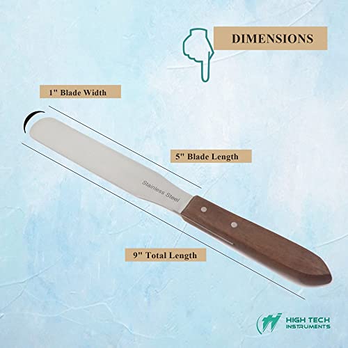 Science Lab Supplies Wooden Handle Spatula 5" Blade with Parallel Sides Used in Research Laboratory Shovel for Sampling Mixing & Handling Gels, Powders, Pastes & More