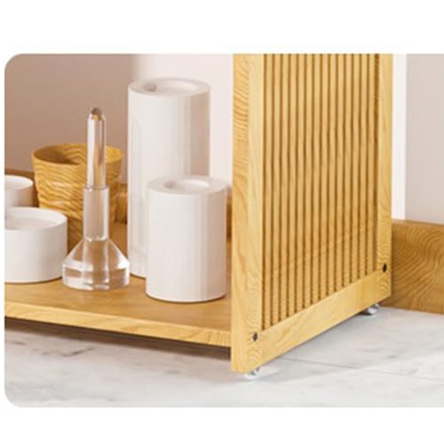 Sweeper Organizer Living Room Sofa Side Sweeper Robot Shelf Water Dispenser Rack Purifier Storage Cabinet Fish Tank Shelf(Walnut,L) - color: Walnut, size: Large