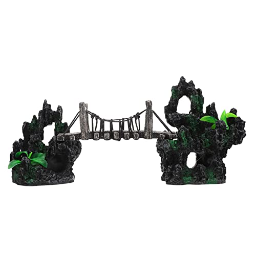 Aquarium Bridge Decorations Rope Bridge Mountains Fish Tank Ornament Aquarium Landscaping Decor