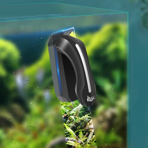 AQQA Aquarium Magnet Glass/Acrylic Cleaner,Fish Tank Cleaner Brush,Magnetic Algae Scrapers Cleaning Tools with 2 Detachable Scrapers,Floating Freshwater Saltwater (XL) - size: Extra Large