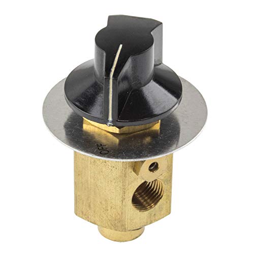 World American WA9054088 Control Valve 2-Way Manual 1/8" NPT 0.125" Thread, 2.4" Height - For Air Brake Dump Systems - Replaces Dayton 334-1599, Tectran 80-1088, Fleetcraft FC54088, Freightliner