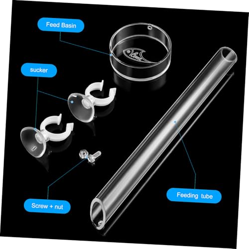 Feeder Aquarium Tank 1 Set of Shrimp with Dish, Acrylic Clear Shrimp Aquarium Fish Tank Feeder Dish Bowls for Crystal Shrimp Tropical Fish Auto Glass