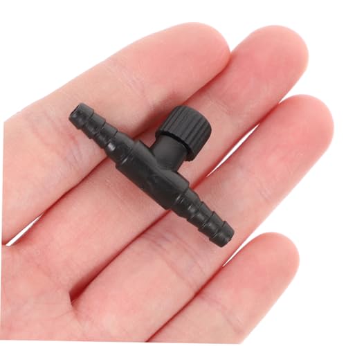 Toyvian 10pcs T Shaped Aquarium Control Valves Adjustable Air Flow Regulators Plastic 5mm Airline Tubing Aquarium Pump Accessories for Fish Tanks