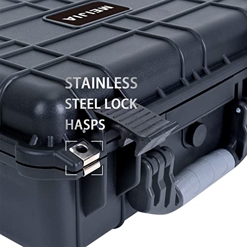 MEIJIA Portable All Weather Waterproof Protective Hard Case,Compact Camera Case with Customizable Fit Foam,Fit Use of Drones,Camera,Equipments, Elegant Black,20.62 x16.85x8.11inches - color: Elegant Black