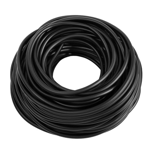 AQUANEAT 100 Feet Aquarium Airline Tubing, Standard 3/16" Tubing for Fish Tank Air Pump (Black) - size: 100 Feet