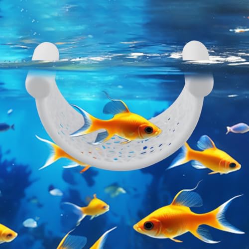 Aquarium Floating Hammock for Fighting Fish, Shrimp & Nano Fish - Minimalist Resting Platform, LowFlow Tank Decoration, Easy to Clean Aquatic Tank Perch for Small Fishes