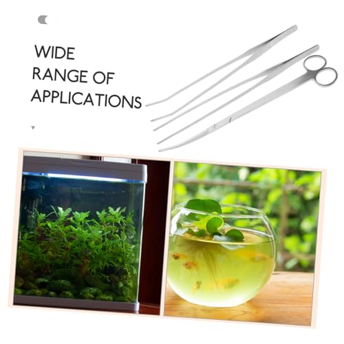 GANAZONO Aquarium Accessories Tool Set Scissors Tweezers and Spatula Designed for Aquascaping and Maintenance