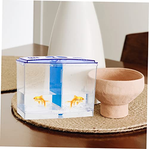 TOYANDONA Desktop Fish Breeding Box Mini Acrylic Isolation Tank for Betta Fish Lightweight and Easy to Clean Breeding and Hatching