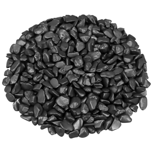 Rocks for Plants,Landscaping Pebbles, River Rocks Decorative Ornamental Pebbles, DIY Smoothed Rocks for Potted Plant Resin Art Vase Fillers Aquarium Gravel Rocks (1, Black, 2 Pounds) - color: Black, size: 2 Pounds