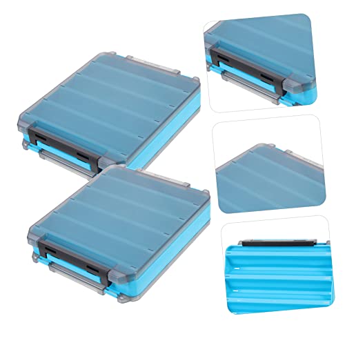 Happyyami Fishing Kit Bait Box Storage Fishing Accessories Containers Sturdy Impact-resistant - color: Sky-blue