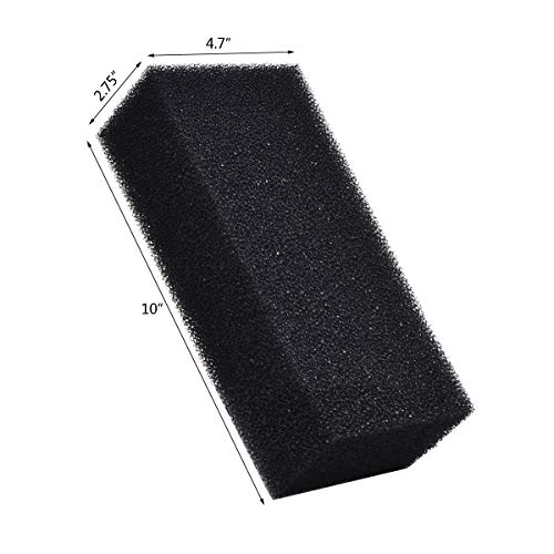 Hipanda Filter Foam Sponges, Bio Sponge Filter Media Pad, Cut-to-Size Foam for Aquarium Fish Tank (10" x 4.7" x 2.75") - size: 10" x 4.7" x 2.75"