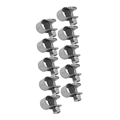 10pcs Stainless Steel Hose Clamps – Adjustable 6-20mm Fuel Line Pipe Clips for Air, Water, Silicone & Fuel Hoses (7-9Mm) - size: 7-9Mm