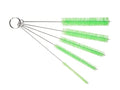 10" Tube Brush Set - 5-Pack Large Pipe Cleaners Green | Flexible food-grade 304 wire stem, Densely packed surface-safe nylon bristles, Large diameter cleans deep plumbing lines - color: Green, size: Large 5 Pack (8mm 12mm 16mm 20mm 24 mm)