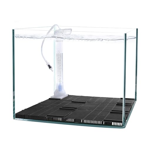 Undergravel Filter System for 5 Gallon Fish Tank, Air-Driven Biofiltration Aquarium Filter Kit with 6 Modular Plates & Adjustable Lift Tube, Cut-to-Fit Under Gravel System for Clear Water - size: 6 Plates, 5 Gal