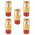 5PCS Quick Push to Connect Fittings,Brass Union Straight DOT Approved 1/4" Tube OD x 1/8" NPT Thread Air Suspension Kit for Truck Trailers and Air Brake System - size: 1/4" OD x 1/8" NPT, style: Quick Push Straight-5PCS