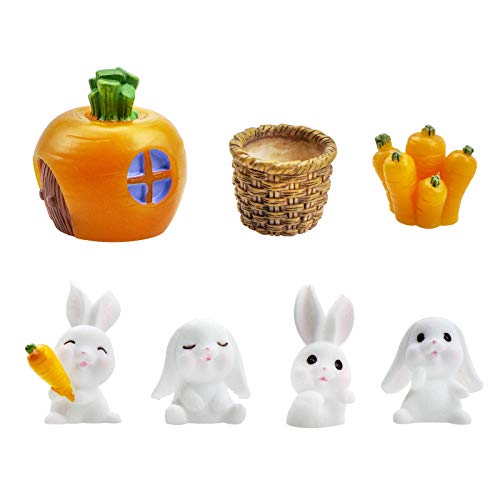 Easter Decoration Rabbit Miniature Fairy Garden Decoration Accessories Sculptures Statues,Yard Garden Decor for Outside Gnomes Outdoor Decor for Patio Zen - size: Rabbits