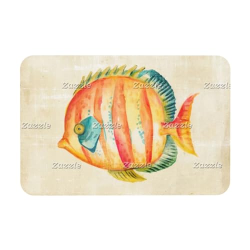 Colorful Aquarium Fish Bath Mat Diatomaceous Quick Drying Shower Mat Non-Slip Super Absorbent Mat 24''x16'' - color: Pattern-8