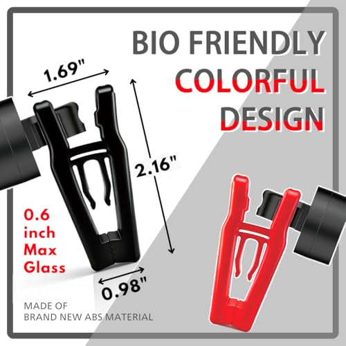 Magnetic Seaweed Feeder Clip, N52 Strong Magnet – Rust-Proof ABS, Wavy Bite Grip for Nori, Replaces Suction Cups, Saltwater Freshwater Tank Accessories up to 0.6" Glass (Black) - color: black