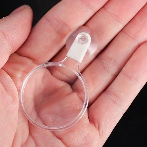 3 Pcs Aquarium Magnifying Acrylic Fish Tank Viewer Small Animal Plant Magnifier with Suction Cup Fish Tank Accessories