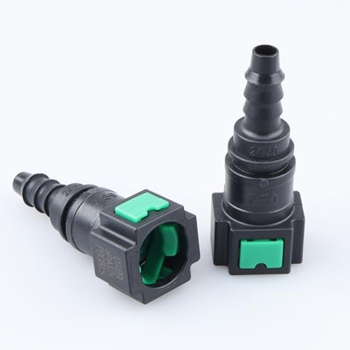 AC PERFORMANCE Fuel Quick Connector Female 5/16" Tube to Male 5/16" Barb for Rubber Hose, Pack of 2 - color: Straight - Fit for Rubber Hose, size: 5/16" - 2PCS