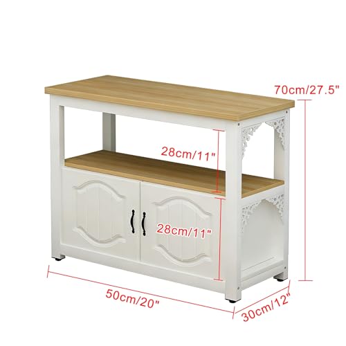 Ornate Aquarium Stand with Storage - Heavy-Duty Fish Tank Base for 30-65 Gallon Tanks, Open Shelf for Decor, Pet Supplies Organizer(White,50x30x70cm/20x12x27.5") - color: White, size: 50x30x70cm/20x12x27.5"