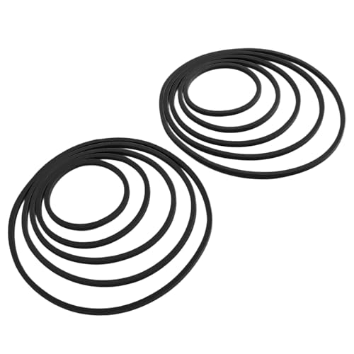 Gavigain Aquarium Feeding Ring Set, 5 Sizes, EVA Foam, Prevents Food, Promotes Water Circulation, Ideal for Fish, Turtles, Plants (10pcs Black) - color: 10pcs Black