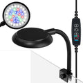 DaToo Mini Clip On Aquarium Light 7W Dimmable Small Fish Tank Light USB Moving Lamp with White Red Blue Green LED for 1 to 3 Gallon Tanks (with Timer) - size: Clip Light With Timer&Dimmer