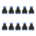 1/4 inch OD Y splitter Push to connect Fittings,push to connect air fittings, air line push connectors (10 Pcs) - size: 0.25 Inch, style: Y spliter Union