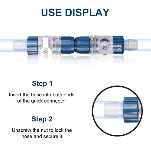 MiOYOOW Aquarium Hose Valve, Fish Tank Hose Connector Fishbowl Water Flow Control Valve with Quick Release Handle for Aquariums Fish Tanks - size: 12mm