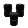 ePackageSupply 5 Gallon Bucket - Food Grade Bucket with Airtight Gamma Seal Screw-On Lid, BPA-Free, Heavy-Duty 90 Mil HDPE Plastic, Bulk Storage, Durable Container, Made in USA, Black/Black, 3 Packs - color: Black/Black, size: 3 Packs