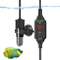 YOFOTHS Adjustable Mini Aquarium Heater 0.5/1/2/3 Gallon Submersible Small Fish Tank Heater 10W/20W/30W Digital Display Thermostat External Temperature Controller (10W) - size: 10W