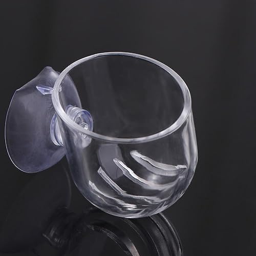 Fish Tank Plant Cup 6PCS Aquarium Growing Cups Acrylic Waterweed Cup Aquarium Decoration Plant Cup Pot with Suction Holder Mini Gardening Vase Feeder