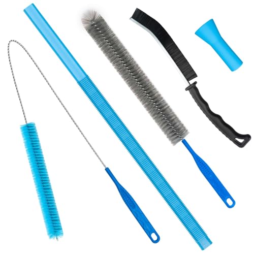 4 Pieces Dryer Vent Cleaner Kit‌ with ‌Lint Brush‌ – Professional ‌Dryer Vent Brush‌, ‌Flexible Cleaning Tools‌ for ‌Lint Trap‌, ‌Appliance Brush‌ & ‌Dryer Filter‌ Gray