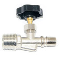 Joywayus Adjustable Needle Valve Male Thread 1/4" NPT x 1/2" NPT Brass Nickel Plated Anti-Rust Reduce Flow Control Straight Connection - size: 1/4"×1/2"