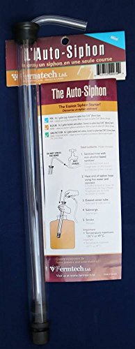 Fermtech - Auto Siphon Mini with 6 Ft of Food Safe Tubing & Clamp - Easy Home Brewing, Winemaking Kit, Complete System for Beer, Wine, Liquid Transfer & Fermentation Tools - Perfect for Small Batches