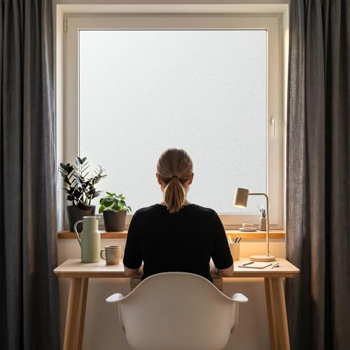 Frosted Glass Window Privacy Film, Embossed White, 29.5"x78.74" - color: Frosted, size: 29.5" x 78.7"