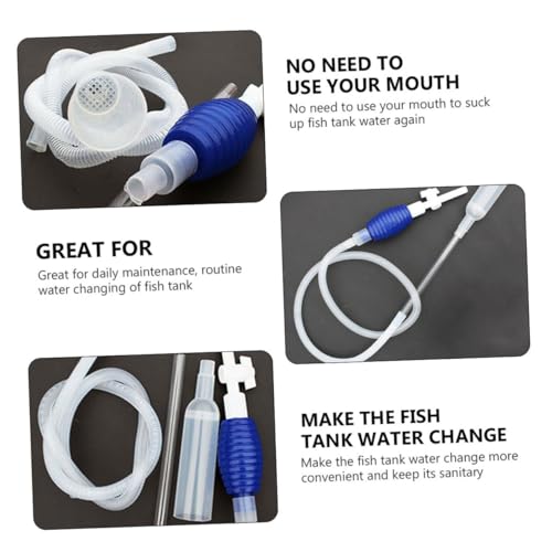 Aquarium Water Changer Manual Pump Vacuum Siphon Cleaner Medium Size Fish Tank Gravel Tool for Freshwater Tank Maintenance