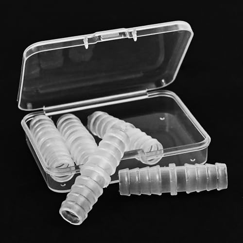3/8" Barbed Hose Connector, 5-Pack Plastic Barb Fitting Adapter for Air, Water, Fuel Lines - Universal Tubing Mender for Aquarium, Water Pump, Irrigation Systems (3/8) - size: 3/8