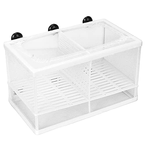 Fish Breeding Aquarium Box, Multifunctional Fish Breeder Box for Small Fish, Large with Partition - size: Large with partition