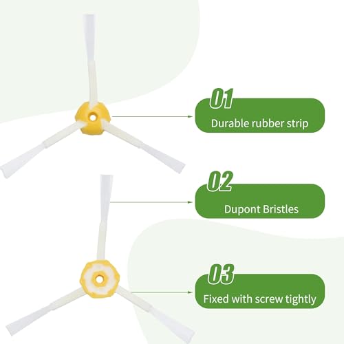 Replacement Parts Kit for iRobot Roomba 600 Series 694 692 690 614 680 660 651 650 & 500 Series 595 585 564 552,3 Filter,3 Side Brush,1 Pairs Bristle and Flexible Beater Brush