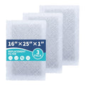 16x25 Replacement Filter Pads Compatible with SolaceAir Pristine Dynamic Air Cleaner 16x25x1 Carbon & Electrostatic Media White (3 Pack)
