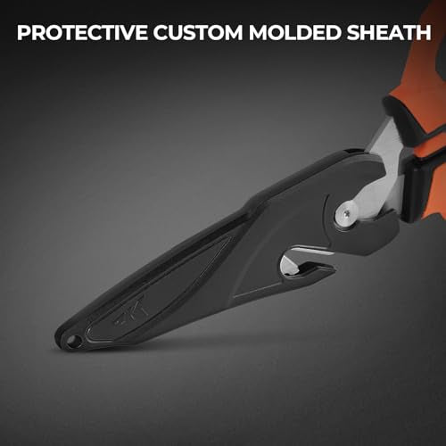 KastKing Paradox 9-Inch Fishing Bait Shears, Multifunctional Fishing Scissors With 5CR15 Stainless Steel Blades, Non-Slip Elastomer Handle, Protective Sheath, Built-In Carabiner - style: D: 9" Bait Shears