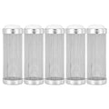Joyzan Aquarium Filter Inflow Inlet Mesh, Stainless Steel Intake Shrimp Guard Protector Cover Screen Metal Fish Tank Prefilter Tube Strainer Net Protecting Basket Media Accessory 16mm 5Pcs Silver