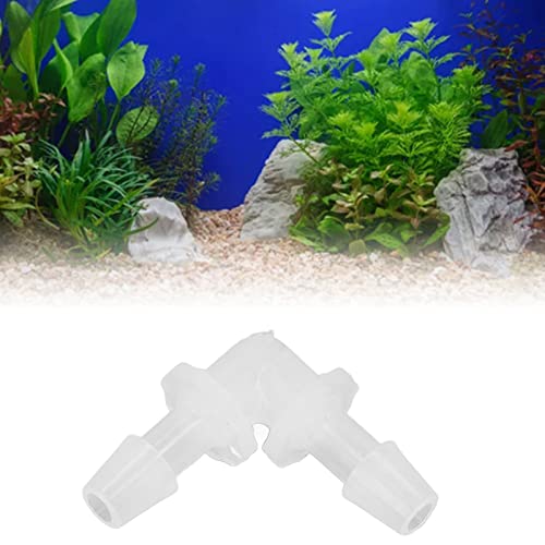 12Pcs Premium Plastic Hose Barb Fittings Elbow Connector Right Angle Barbed Splicer Adapter for Aquarium Lab Tubing Durable PP Material (5.6mm) - size: 5.6mm