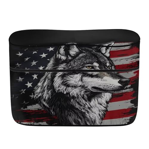 American Wolf Double 20lb RV Propane Tank Cover Travel Trailer Polyester Waterproof Cover with Zipper RV Parts RV Accessories - color: American Wolf, size: S(20LB)