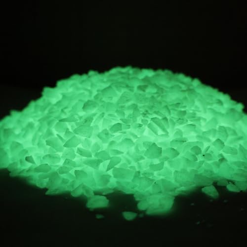 Glow in the Dark Gravel Stones,Aquarium Gravel,Aquarium Sand,Decorative Glow Gravel Rocks for Fairy Garden Fish Tank Succulents Pot Vase Filler Decor, 1 Pound (Yellow Green, 3-5mm) - color: Yellow Green, size: 3-5mm