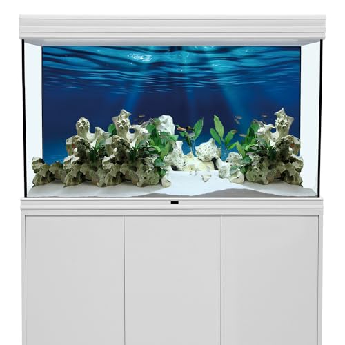 AWERT 48x24 inches Ocean Floor Aquarium Background Undersea Theme Aquarium Background Underwater Fish Tank Background - size: 48x24in/120x60cm